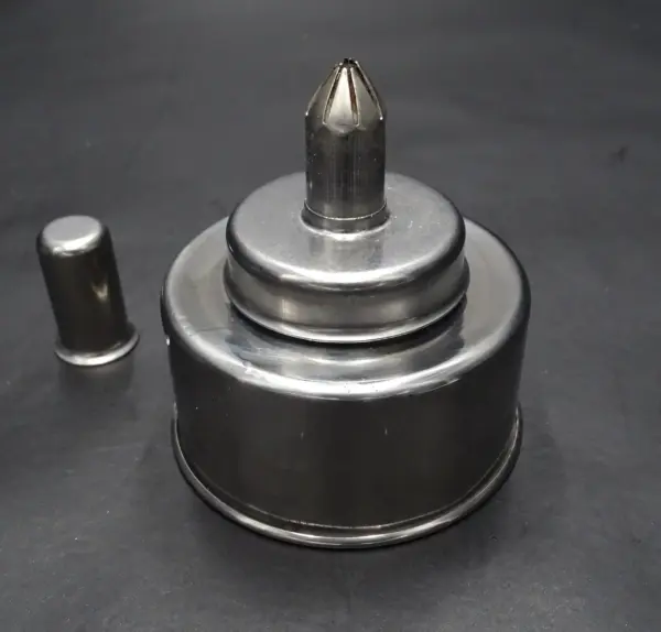 Stainless Steel Alcohol burner for heat sterilization.